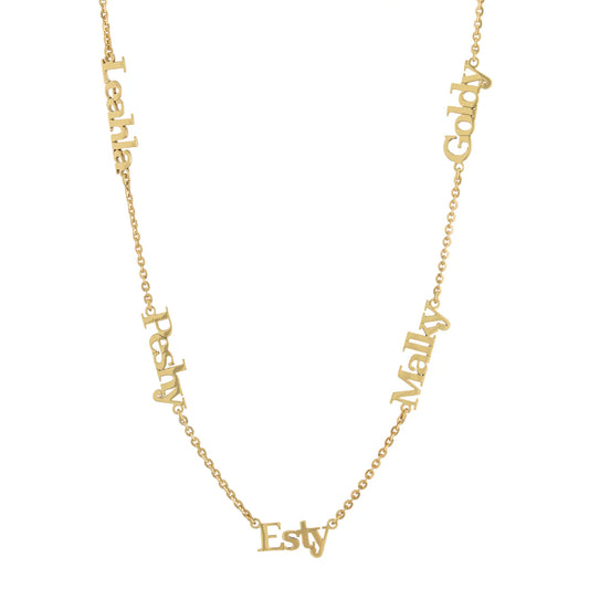 Five Name Petite Name Necklace