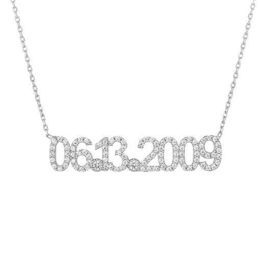 Pave Date Necklace