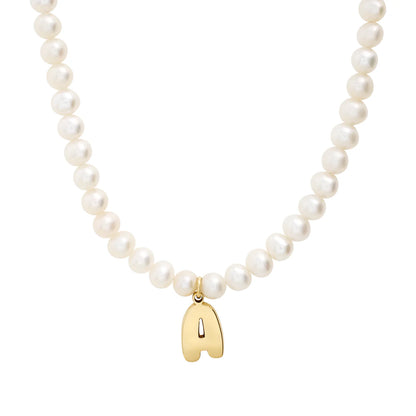 Freshwater Pearl Initial Pendant