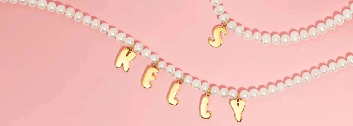 Freshwater Pearl Letter Necklace