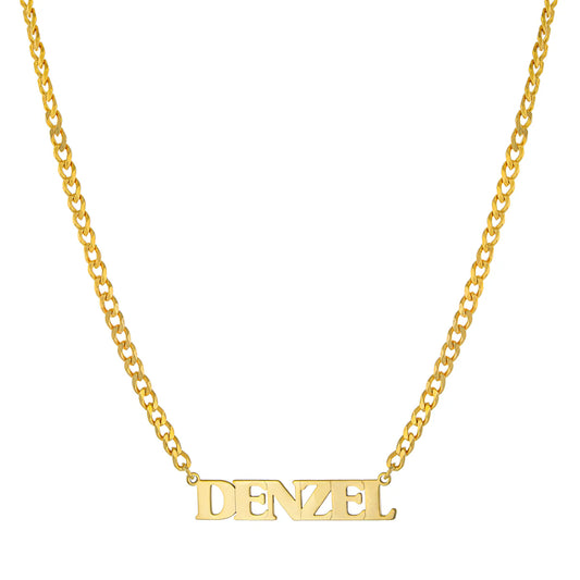 Uppercase Letter Nameplate Necklace