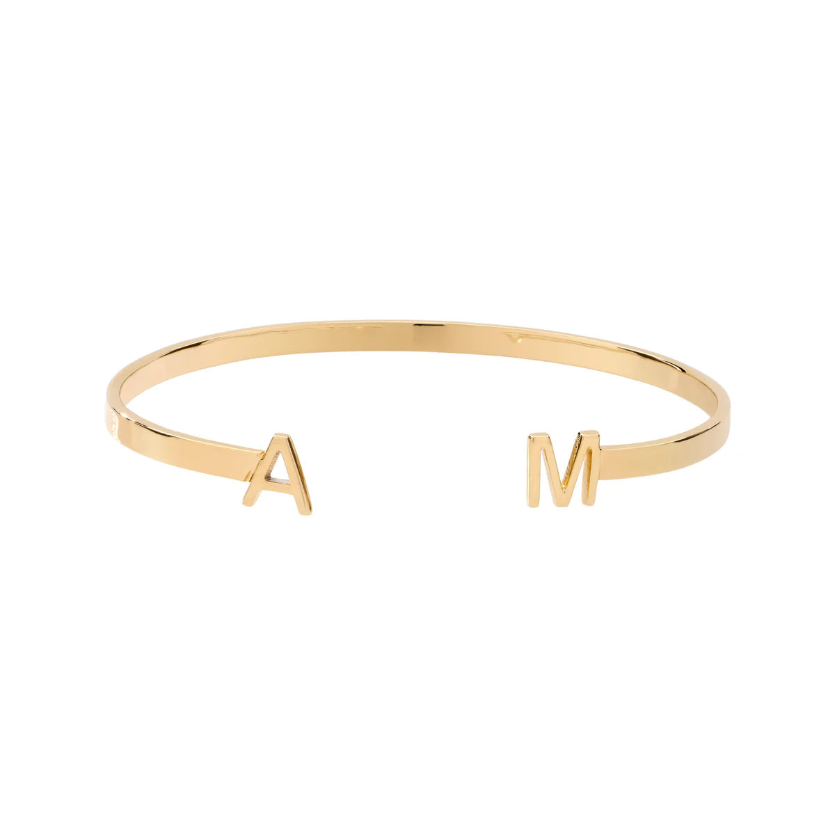 Double Initial Cuff Bracelet