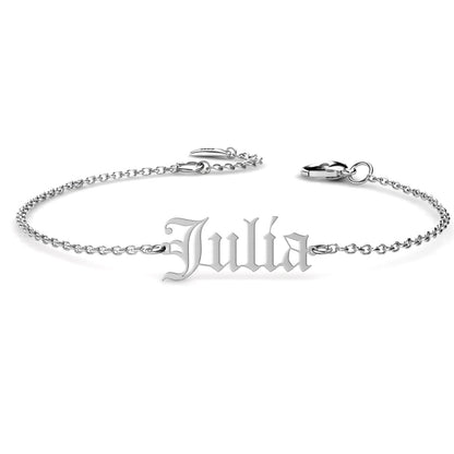 Personalized Gothic Name Bracelet