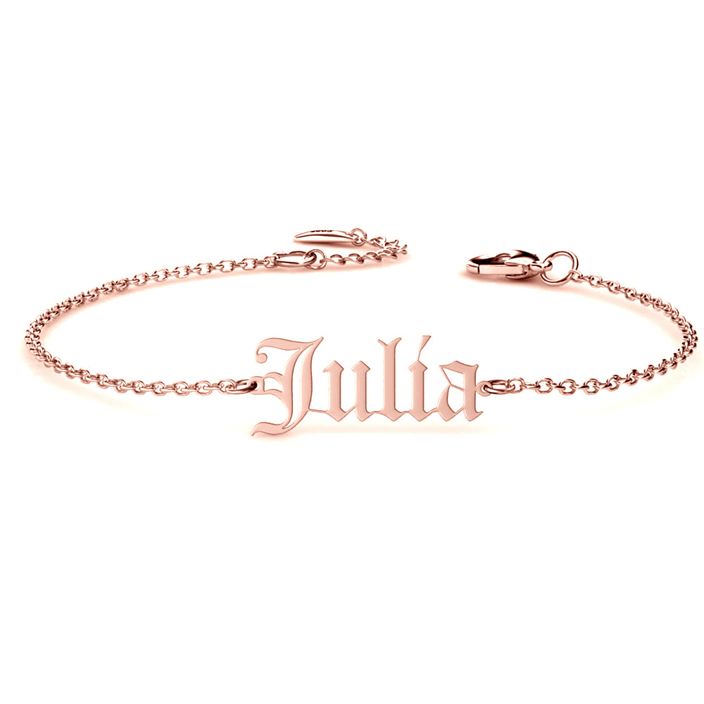 Personalized Gothic Name Bracelet