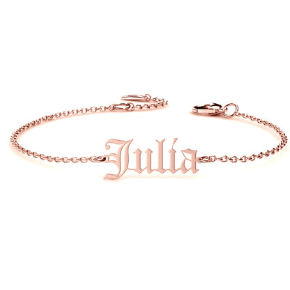 Personalized Gothic Name Bracelet