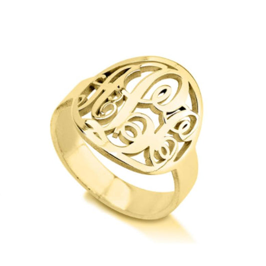 Monogram Script Ring