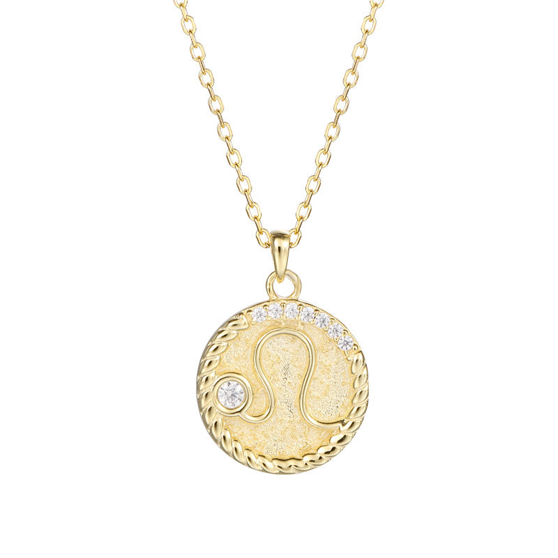 Zodiac Disc Pendant Necklaces