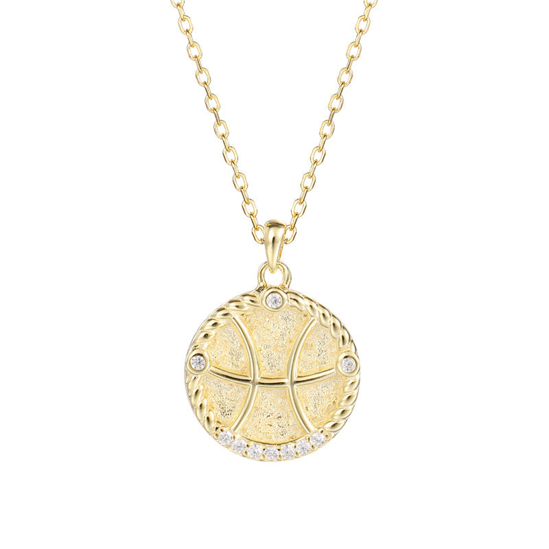 Zodiac Disc Pendant Necklaces