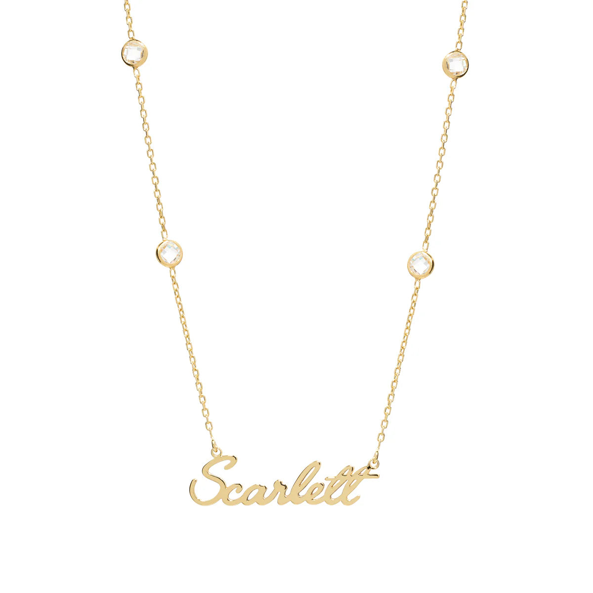 Script CZ Name Necklace