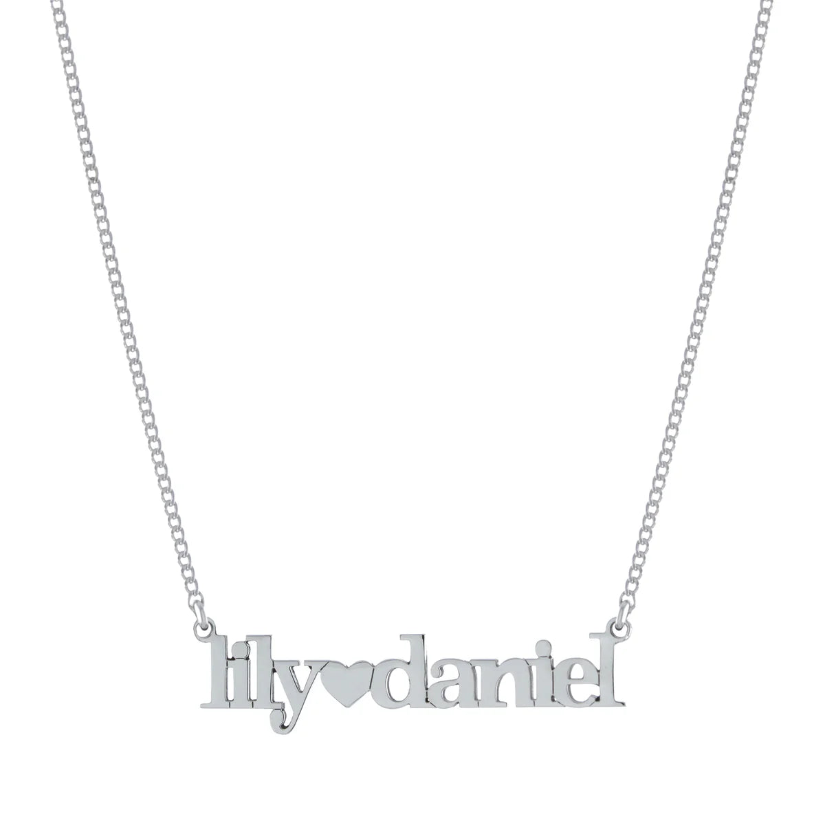 Double Name Heart Necklace